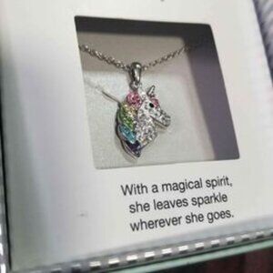 Unicorn necklace very sparkly